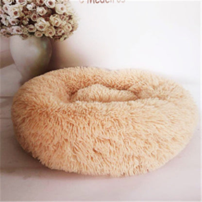 US Local Round Long Hairy Autumn And Winter Nest Pad Cat Mattress