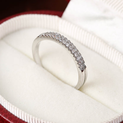 Simple Inlaid Color Zircon Elegant Atmosphere Simple Bracelet Ring