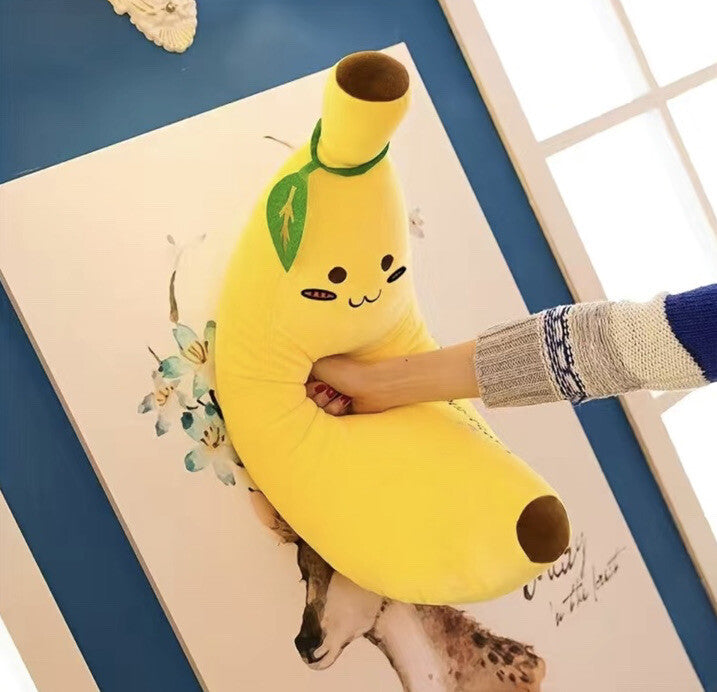 US Local Plush Banana Stuffed Pillow Decor Plushie Toy Breathable Soft Fruit New
