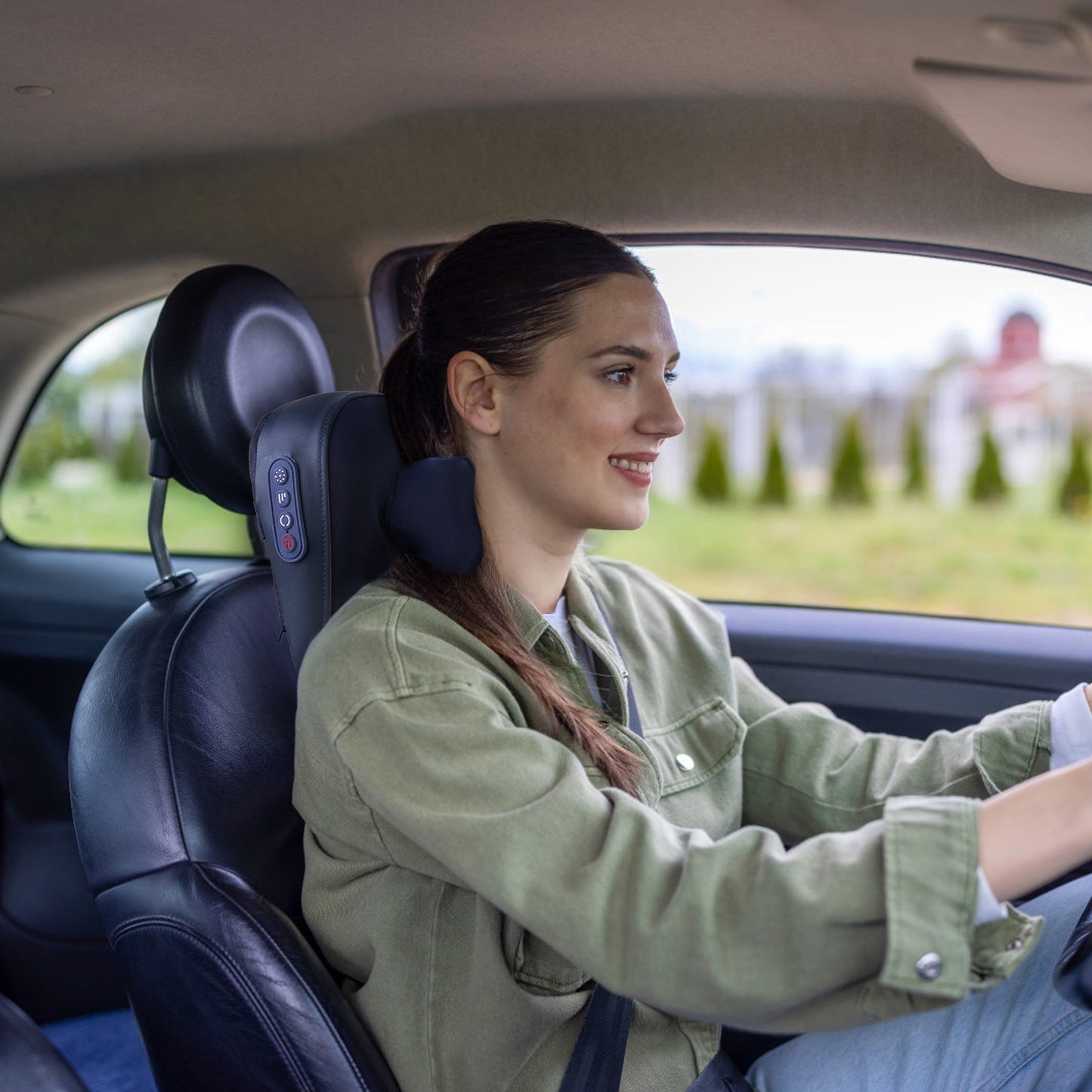 US Local 1 Set Cordless Neck Shoulder Massager With Soothing Heating 3 Intensity Levels 2 Heating Levels Electric 4D Shiatsu Deep Kneading Pillow For Back Traps Gifts For Family  Home Car