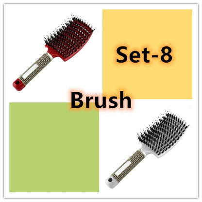 US Local Hairbrush Anti Klit Brushy Haarborstel Women Detangler Hair Brush Bristle Nylon Scalp Massage  Teaser Hair Brush Comb