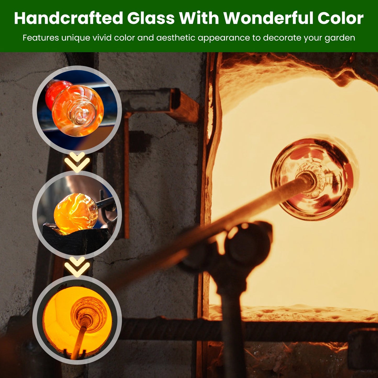 US Local 1Pc Glass Hummingbird Feeder 33OZ Hand Blown Hummingbird Feeder With 5 Flower Feeding Port Perch Ant Moat Hanging Hook S Hook Hemp Rope Cleaning Brush For Garden Decor