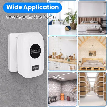 US Local 6-Pack Ultrasonic Insect Repellent - Dual Sound-Wave Tech, 3-Mode Switch, 32 - 120kHz Frequencies, Ideal For Full Home Coverage, Safe For Home With Kids - Plug-in Indoor Bug & Rodent Repeller