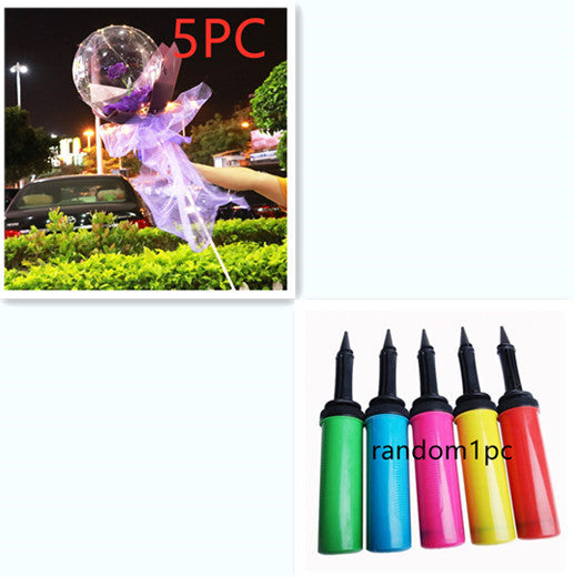 USA Local LED Luminous Balloon Rose Bouquet Transparent Bobo Ball Rose