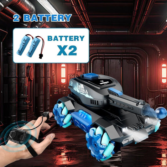 US Local Y1 RC Tank Four Wheel Drive Remote Control Car 2.4G Gesture Control Water Bomb