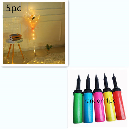 USA Local LED Luminous Balloon Rose Bouquet Transparent Bobo Ball Rose