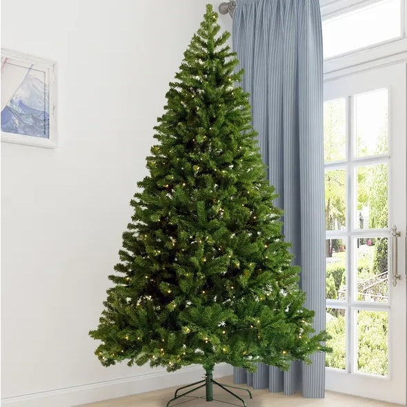 US Local Pre-lit Christmas Tree 6ft Artificial Hinged Xmas Tree With Foldable Stand