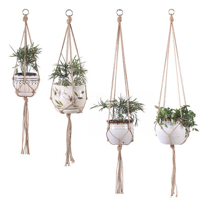 US Local Hand-woven plant hanging basket cotton rope sling basket