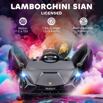 US Local 12V Lamborghini SIAN Licensed Electric Car for kids with Remote Control