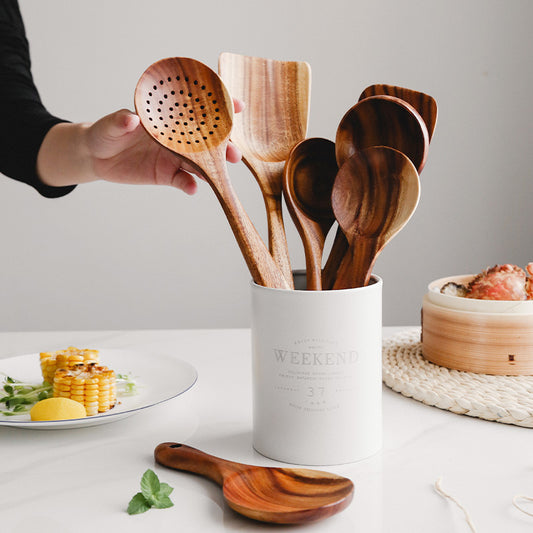 5-Piece Wooden Spatula And Soup Tableware Wooden Kitchenware Set