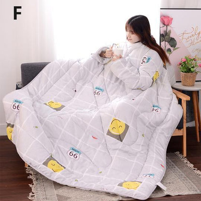 US Local Winter Lazy Quilt with Sleeves