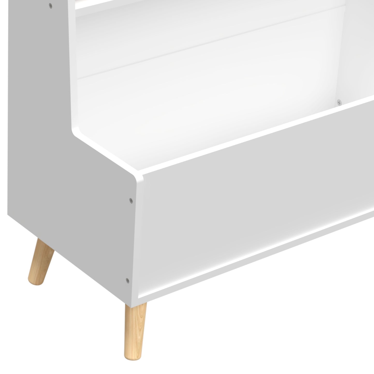 US Local Kids Bookshelf & Magazine Rack - Toy Storage Cabinet Organizer, White