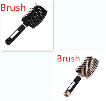 US Local Hairbrush Anti Klit Brushy Haarborstel Women Detangler Hair Brush Bristle Nylon Scalp Massage  Teaser Hair Brush Comb