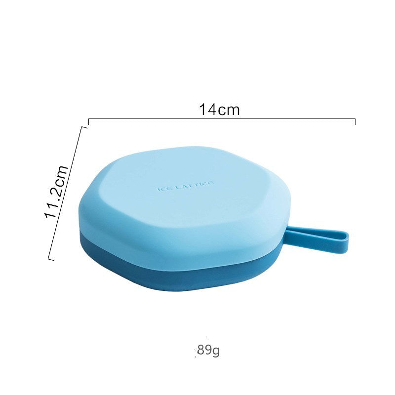 USA Local Silicone 12 Cavity Hexagon 3D Ice Mold DIY Popsicle Mould Ice Cream Makers Storage Box