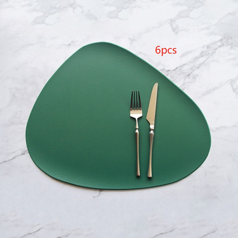 PU leather solid color placemat