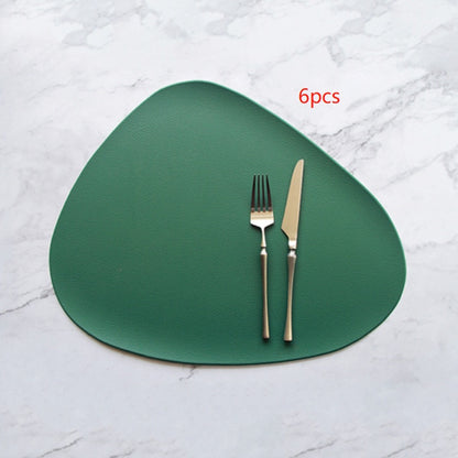 PU leather solid color placemat