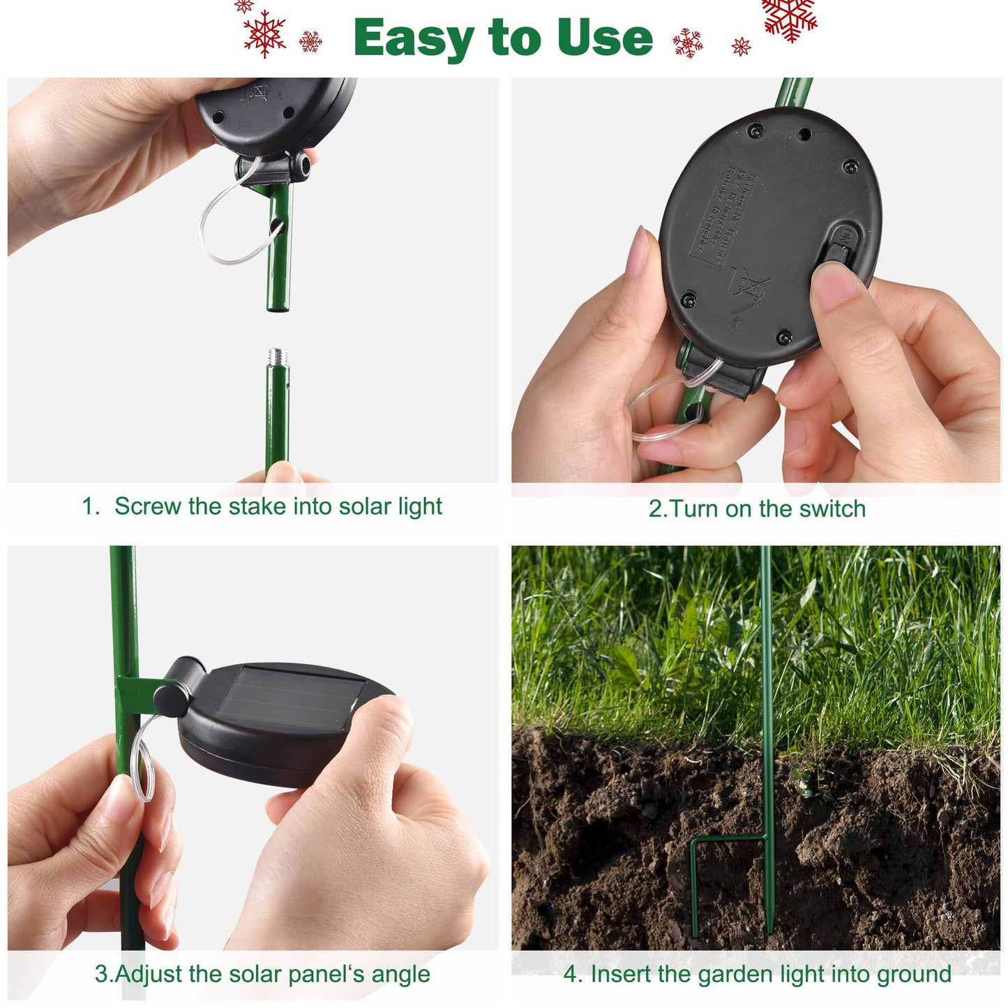 US Local Christmas Tree Solar Stake Light