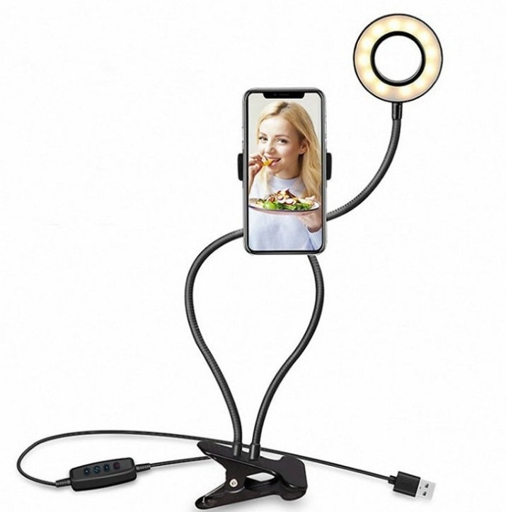 US Local LED Selfie Ring Light for Live Adjustable Makeup Light-8cm Stand
