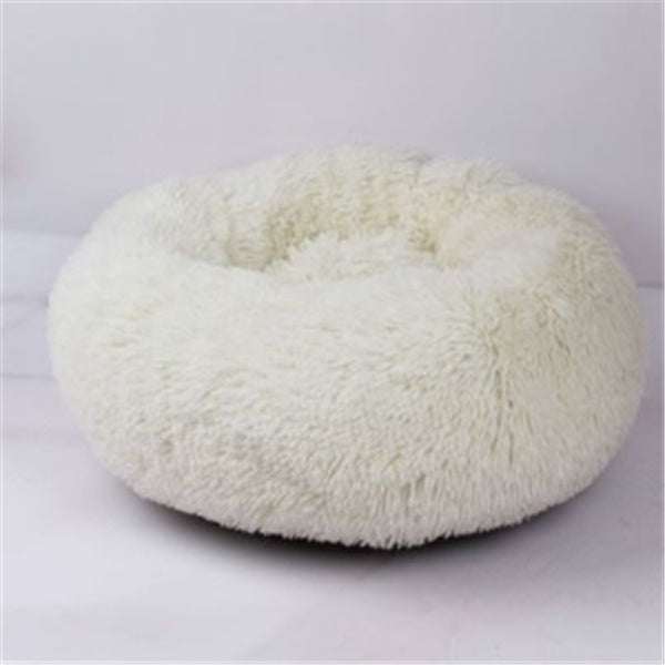 US Local Round Long Hairy Autumn And Winter Nest Pad Cat Mattress