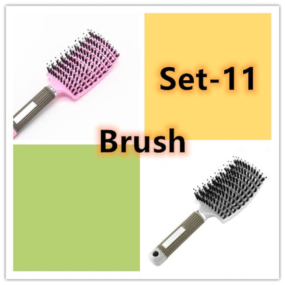 US Local Hairbrush Anti Klit Brushy Haarborstel Women Detangler Hair Brush Bristle Nylon Scalp Massage  Teaser Hair Brush Comb