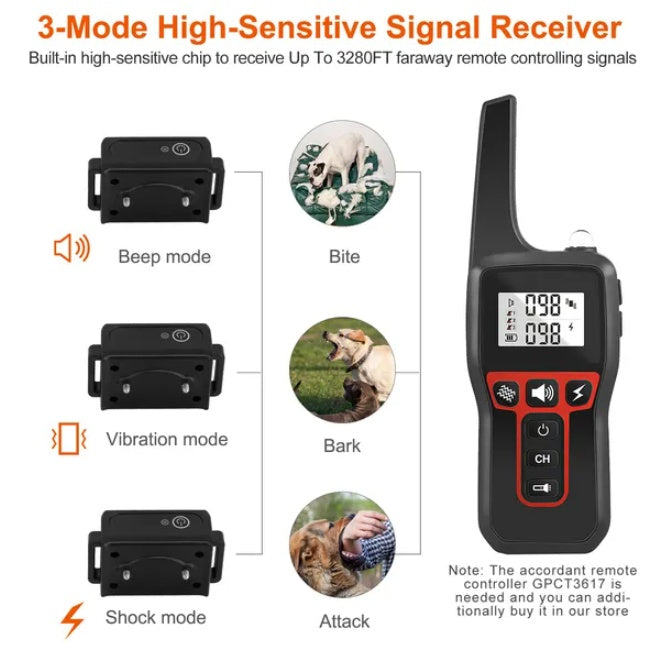 US Local Dog Training Collar Receiver IP67 Waterproof