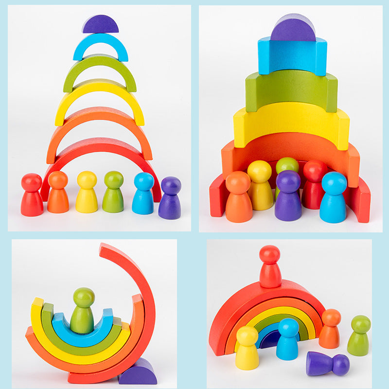 US Local Rainbow arched building blocks