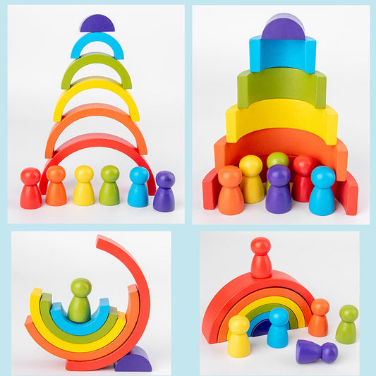 US Local Rainbow arched building blocks