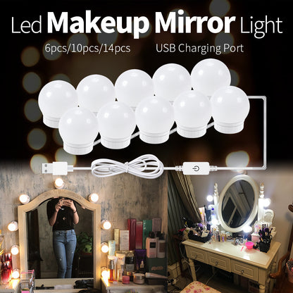 US Local USB Touch Switch LED Mirror Light Bulb