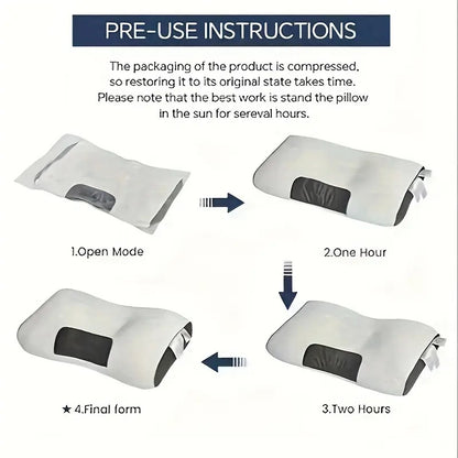 US Local YBZ 3D Knitted Cotton Massage Pillow -white  2pack