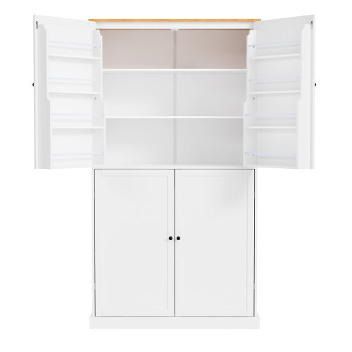 US Loccal 40.2x20x71.3 Inches Tall Freestanding Kitchen Pantry Large Cabinet Storage Cabinet Unavailable Platforms- Welfel