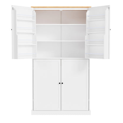 US Loccal 40.2x20x71.3 Inches Tall Freestanding Kitchen Pantry Large Cabinet Storage Cabinet Unavailable Platforms- Welfel