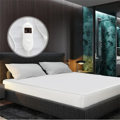 US Local 80' X 60' Electric Heated Mattress Pad With Adjustable Temperatures 10 H Timer