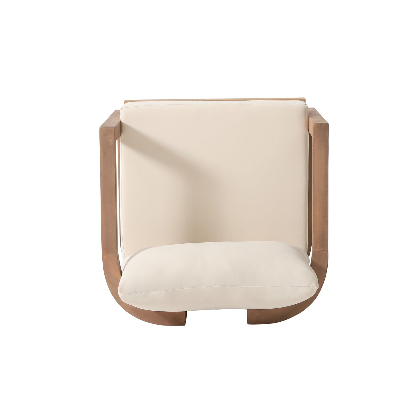 US Local Outdoor Acacia Wood Patio Club Chair, Patio Furniture,Waterproof Thick Cushion Deep Seating For Porc