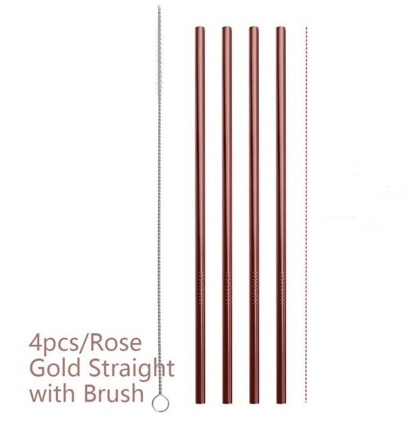 USA Local Colourful Reusable Stainless Steel Straws