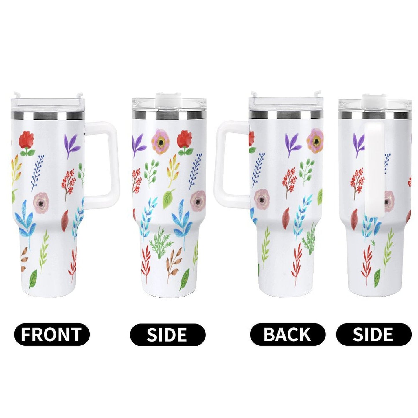 PHDT00195 POD US Local Tumbler 40 oz Large Capacity Car Cup Flower