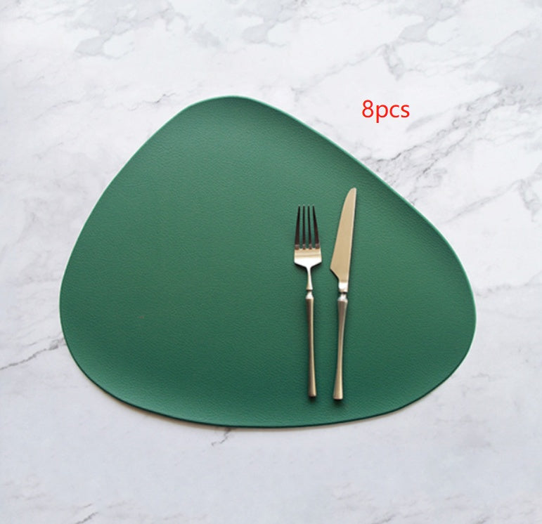 PU leather solid color placemat