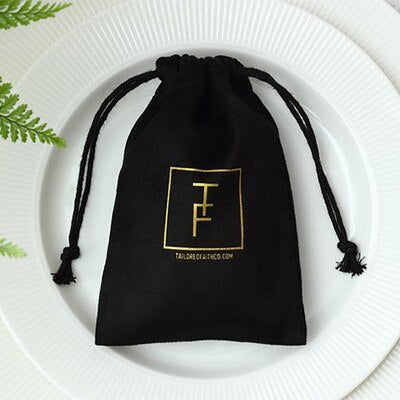 USA Local Flannel Jewelry Packaging Drawstring Drawstring Pocket Mobile Power Earphone Storage Bag