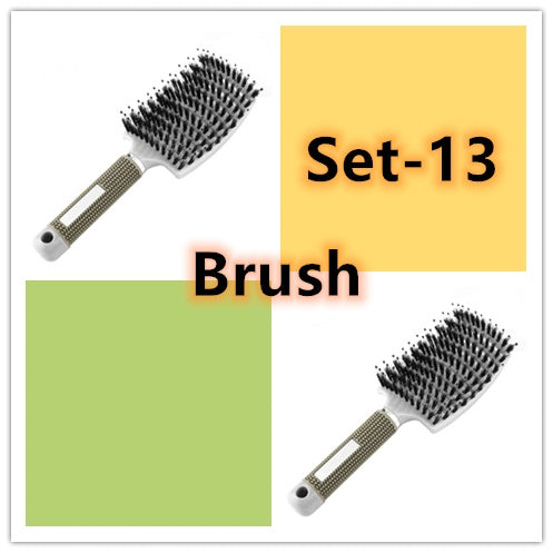 US Local Hairbrush Anti Klit Brushy Haarborstel Women Detangler Hair Brush Bristle Nylon Scalp Massage  Teaser Hair Brush Comb