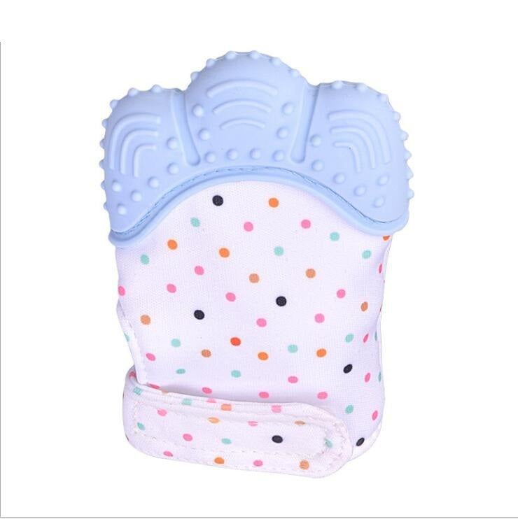 US Local Baby teether baby anti-bite silicone molar gloves children's sound toys