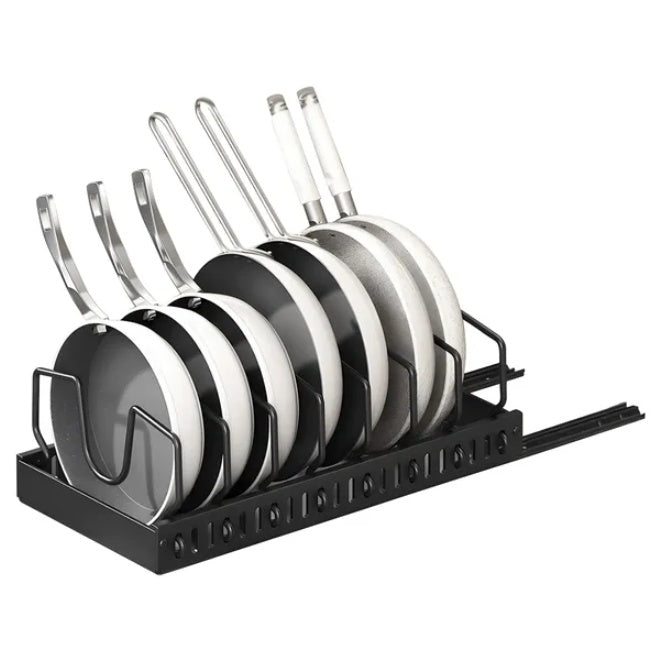 US Local Pull Out Pot And Pan Storage Compartments Under Cabinets With 8 Adjustable Dividers