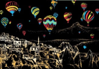 US Local Decorative painting scratch Scraping painting drawing paper world Sightseeing pictures decoration birthday gifts