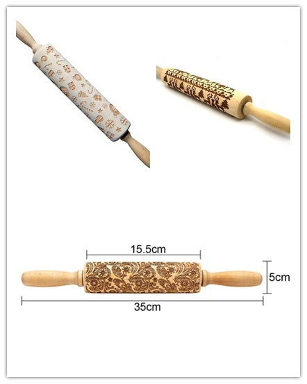 USA Local Rolling Pin Christmas Embossing