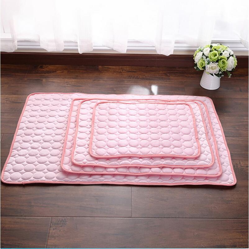 US Local Pet Dog Cat Ice Silk Cold Nest Pad For Cooling In Summer