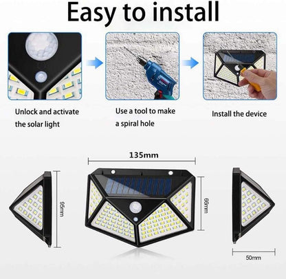 US Local Aolyty Solar Lights Outdoor, Motion Sensor Wall Light 3 Lighting Modes IP65 Waterproof LED Solar Security Lights Four Side Inllumination 2-Pack For Garden Yard Patio Walkway Fence Patio