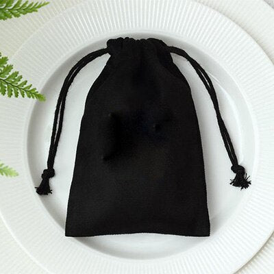 USA Local Flannel Jewelry Packaging Drawstring Drawstring Pocket Mobile Power Earphone Storage Bag