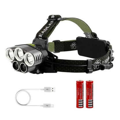 US Local Rechargeable Headlamp 20000 Lumen LED Headlight 6 Modes Headlamp