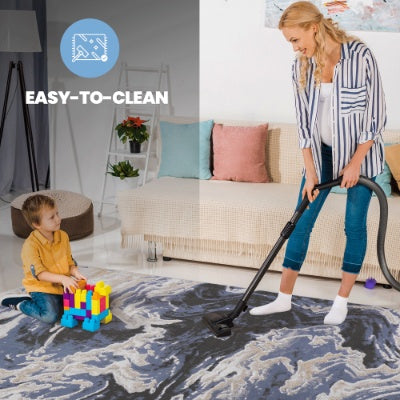 US Local LOOM  LUXE Collection 5X7 Grey  Abstract Non-Shedding Living Room Bedroom Dining Home Office Stylish And Stain Resistant Area Rug