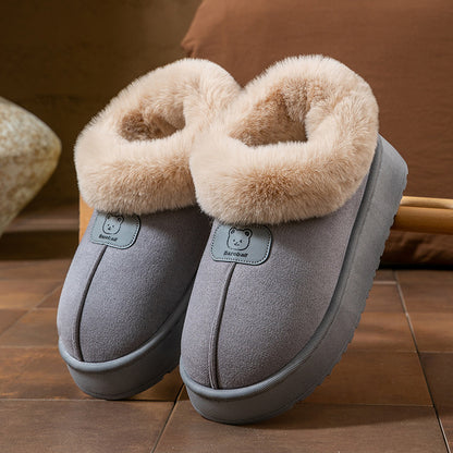 Ankle Wrap Cotton Slippers Women's Fashion Thick Snow Boots