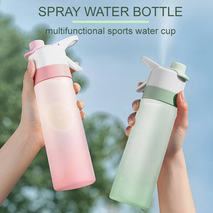 US Local Spray Water Bottle For Girls Outdoor Sport Fitness Water Cup Large Capacity Spray Bottle Drinkware Travel Bottles Kitchen Gadgets