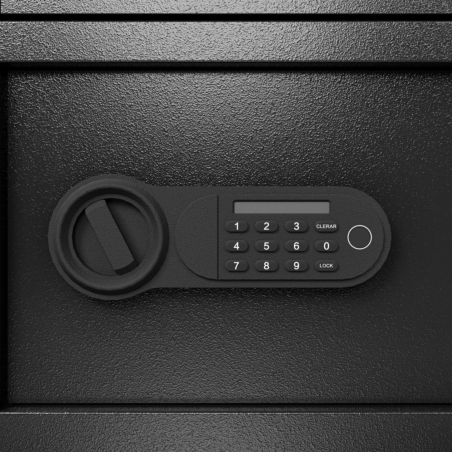 US Local Steel Security Safe And Lock Box With Electronic Keypad - Secure Cash, Jewelry, ID Documents, Black, 1.69Cubic Feet